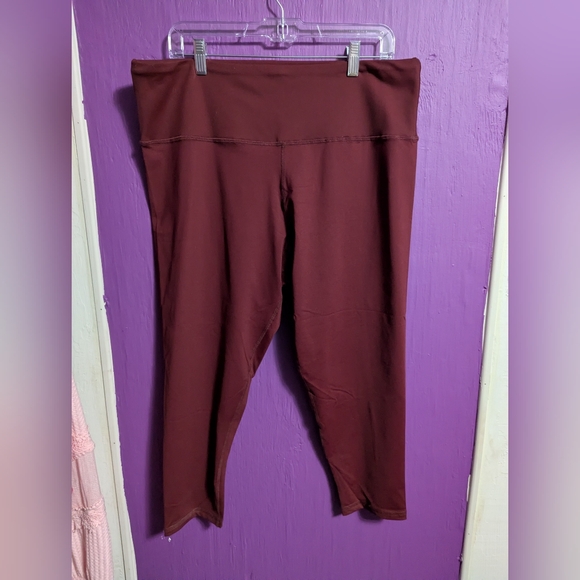 Lola Getts Active Pants - 74. NWT Lola Getts Burgundy Cropped Leggings XXL 1X 16 18